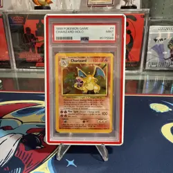 1999 Pokemon Game Charizard-Holo PSA Mint 9 Base Set Unlimited - Image 1