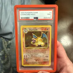 1999 Pokemon Game Charizard-Holo PSA Mint 9 Base Set Unlimited - Image 1