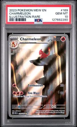PSA 10 GEM MINT Charmeleon 169/165 Sv: Scarlet & Violet 151 Holo Pokemon 2023 - Image 1