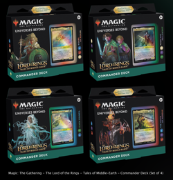 MTG The Lord Of The Rings Tales Of Middle Earth ENGLISH Commander Deck Set of 4 195166205069 - Image 1