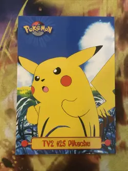 Pokemon TV Animation - TV2 #25 Pikachu, Topps Card, Lp Blue Logo - Image 1