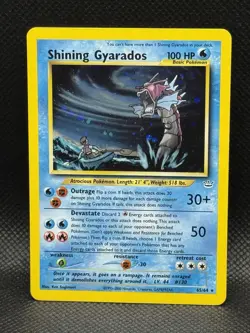 Pokemon TCG Shining Gyarados Holo Neo Revelation Card 65/64 Secret Rare - Image 1