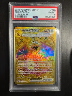 Pokemon TCG Charizard EX Full Art Secret Rare Card Sir Obsidian Flames 228/197 - Image 1