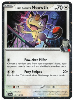 Team Rocket's Meowth (Cosmos Holo) 149/182 Miscellaneous Cards & Products Holo - Image 1