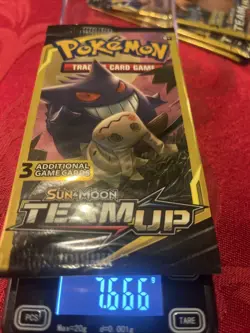 Pokemon Team Up Booster Pack (3 Card Mini Pack) - Sealed - Gengar Mimikyu Art - Image 1