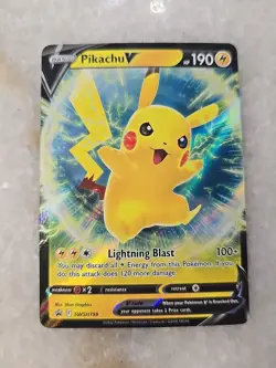 Pikachu V SWSH198 - Ultra Rare Holo Promo Pokemon Card - Near Mint (NM) - Image 1