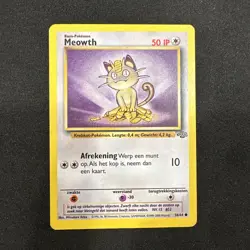 Pokemon TCG Dutch LP Meowth 56/64 Jungle Common Card Vintage WOTC - Image 1