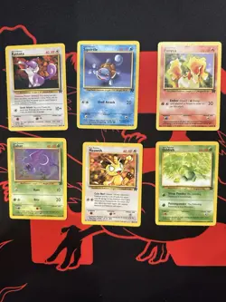 Lot Of 6 Old Vintage Team Rocket Pokemon Cards WOTC Squirtle Meowth Ponyta NICE! - Image 1