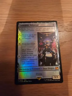 Summon: Bahamut- Final Fantasy Magic the Gathering MTG- M 0001- Foil- Mythic NM - Image 1