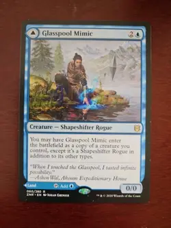 GLASSPOOL MIMIC / GLASSPOOL SHORE Zendikar Rising MTG Magic NM Rare - Image 1