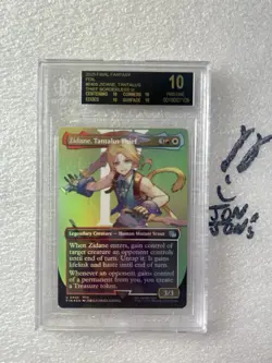 BGS 10 MTG Zidane Tantalus Thief Foil FIN Borderless FF9 Pristine BLACK LABEL - Image 1