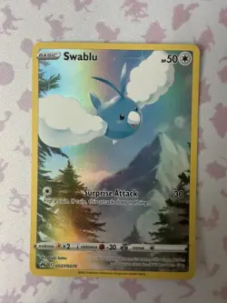 Swablu GG27/GG70 Holo Crown Zenith Galarian Gallery Pokemon NM - Image 1