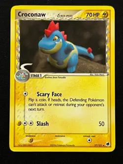 Croconaw (Delta Species) 27/101 - Dragon Frontiers Uncommon Pokemon TCG Card LP - Image 1