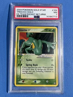 Treecko 2004 Pokemon Team Rocket Returns Gold Star PSA 7 #109 - Image 1