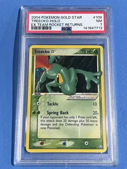 Treecko 2004 Pokemon Team Rocket Returns Gold Star PSA 7 #109 - Image 2