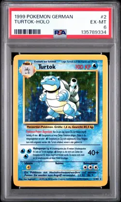 1999 Pokemon GERMAN Unlimited Base Set Turtok PSA 6 Glurak PSA 7 Nockchan EX-MT - Image 3