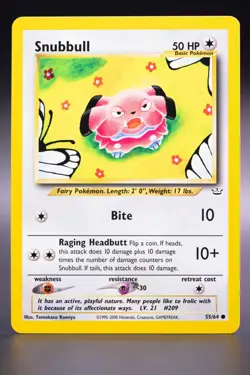 Pokemon - Snubbull - 55/64 - Neo Revelation COMMON Near Mint WOTC - Image 1