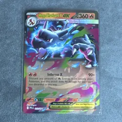 Mega Charizard X EX 013/094 Me02: Phantasmal Flames Holo Double Rare Pokemon TCG - Image 1