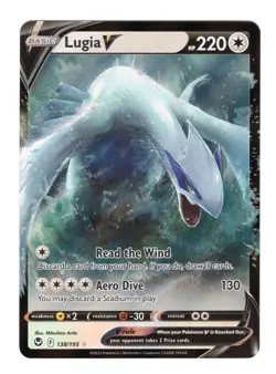 Lugia V 138/195 Silver Tempest Sword & Shield Pokemon Card 2022 NM - Image 1
