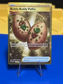 Pokemon Buddy-Buddy Poffin 223/167 Sv06 Twilight Masquerade Hyper Rare Gold NM - Image 1