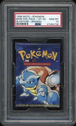 1999 Pokemon SPANISH 1st Edition Base Set Blastoise Venusaur Booster Pack PSA 10 - Image 1