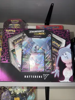 Pokemon TCG Champion's Path Hatterene V Collection Box - Image 1