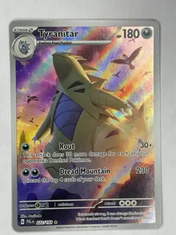 Pokemon Tyranitar 222/193 Sv02: Paldea Evolved Illustration Rare Holo - Image 1