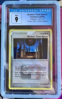 Broken Time Space Stadium Cross Holo Platinum 104/127 Pokemon League CGC 9 Mint - Image 1