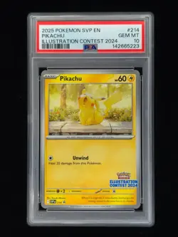 Pikachu 214 Pokemon Illustration Contest 2025 PSA 10 🔥🔥🔥 - Image 1