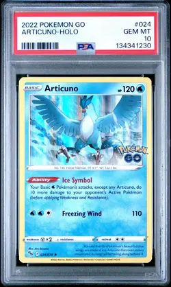 2022 POKEMON GO #024 ARTICUNO-HOLO PSA 10 - Image 1