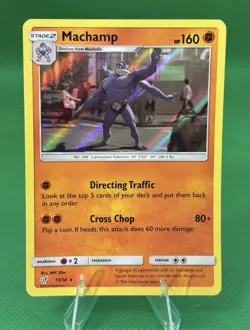 Pokemon TCG Machamp Detective Pikachu 13/18 Holo Rare - Image 1