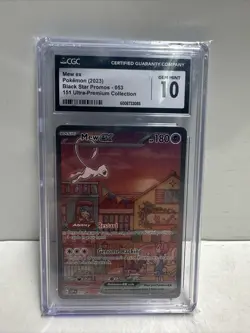 CGC Gem Mint 10 Mew ex 053 Black Star Promo Pokemon Scarlet & Violet 151 UPC - Image 1
