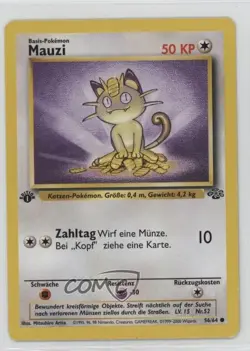 Meowth German 1st Ed. Pokemon Jungle #56 1999 - Image 1
