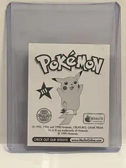 1999 MERLIN POKEMON #S15 GENGAR PRISM STICKER RARE!! - Image 2
