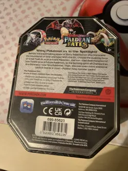 Pokemon TCG Scarlet & Violet Paldean Fates Charizard ex 4 Pack Tin - New Sealed - Image 3