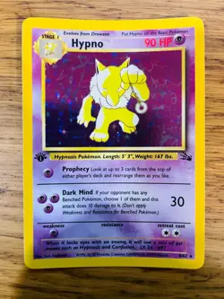 NEAR MINT! 1st Edition Hypno (8/62) Holo Fossil Set Pokemon Card! FAST P&P! - Image 1