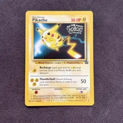 Pikachu #4 1999 WB Black Star Promo Pokemon the First Movie Pokemon TCG - Image 1
