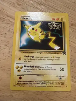 Pikachu #4 1999 WB Black Star Promo Pokemon the First Movie Pokemon TCG NM WOTC - Image 3
