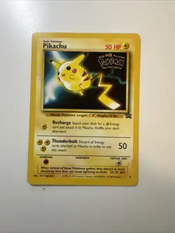 1999 Pikachu Black Star Promo #4 Pokemon Card WB the First Movie - NM - Image 1