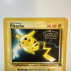 1999 Pikachu Black Star Promo #4 Pokemon Card WB the First Movie - NM - Image 2