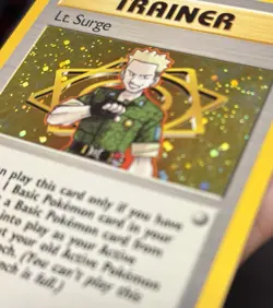 Pokemon Cards - Lt Surge - 17/132 Gym Heroes - Holo Rare - WotC TCG 2000 - Image 3