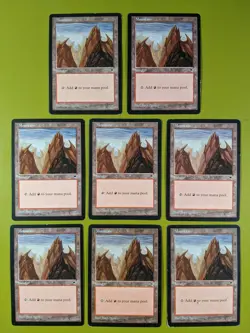 8 Mountain (Vertical) Tempest Playset Magic the Gathering MTG 8 - Image 1