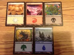 200 MTG MAGIC THE GATHERING BASIC LAND CARDS LOT - SET OF 40 FOR EACH MANA - Image 1