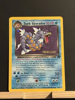 Dark Gyarados PreRelease 8/82 Promo Holo Team Rocket Pokemon Card Near Mint - Image 1