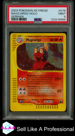 MAGCARGO POKEMON H16 2003 SKYRIDGE MINT GERMAN PSA 9 - Image 1