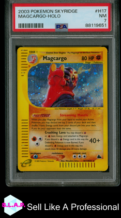 MAGCARGO-HOLO POKEMON SKYRIDGE 2003 H17 PSA 7 - Image 1