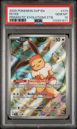 2025 POKEMON SVP PRISMATIC EVOLUTIONS ETB PROMO #173 EEVEE PSA 10 - Image 1