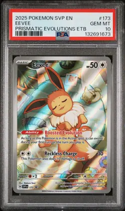 2025 POKEMON SVP PRISMATIC EVOLUTIONS ETB PROMO #173 EEVEE PSA 10 - Image 1