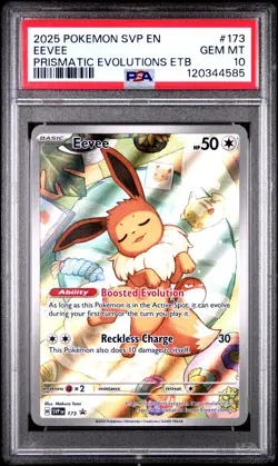 2025 POKEMON SVP PRISMATIC EVOLUTIONS ETB PROMO #173 EEVEE PSA 10 - Image 1