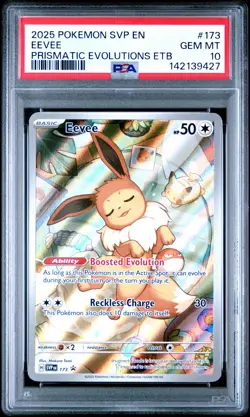 2025 POKEMON SVP PRISMATIC EVOLUTIONS ETB PROMO #173 EEVEE PSA 10 - Image 1